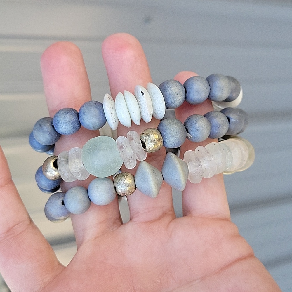 Set if 3 stretch stone bracelets